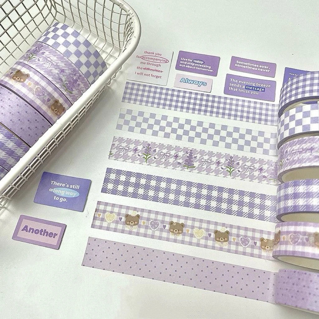 Soft Days Cherry Star Washi Tape ♡ 6-Piece Decorative Journaling Set