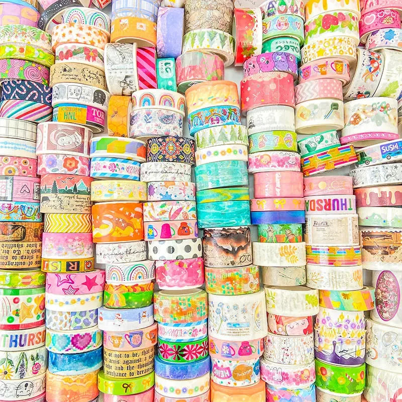 60-Roll Cute Washi Tape Set ♡ Cozy Journaling & Scrapbooking Tapes