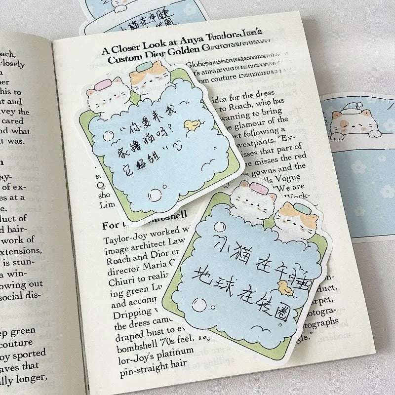 Soft Days Cloud Cat Sticky Notes ♡ Cute Memo Pads