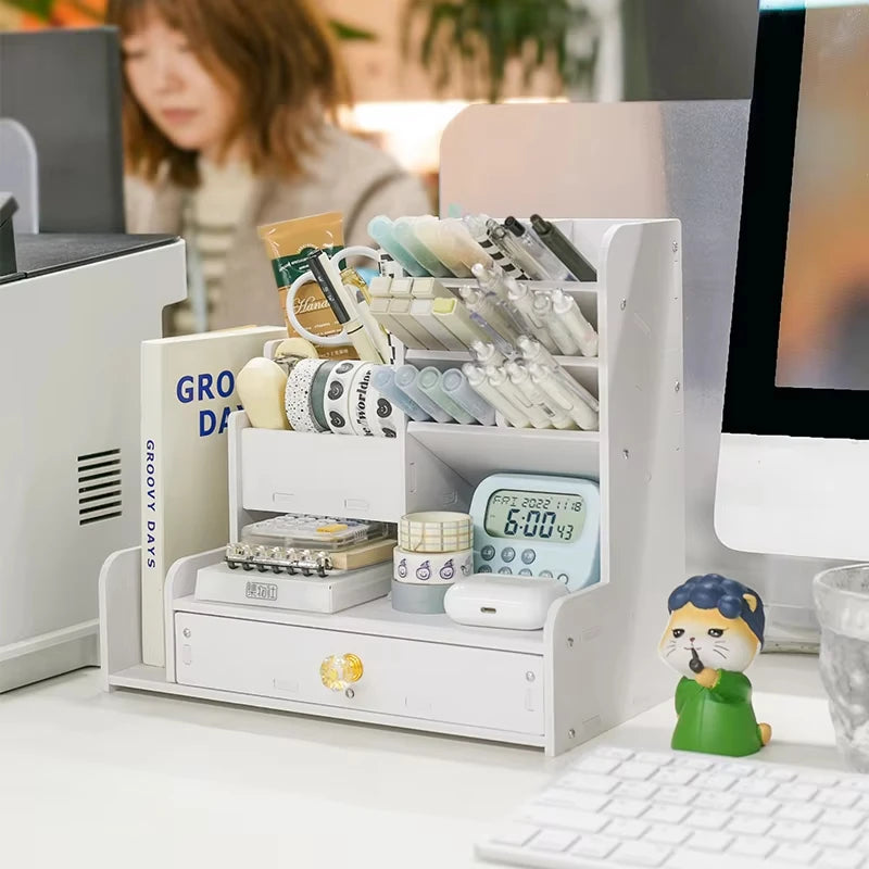 Soft Days Desk Organizer ♡ Multi-Compartment Storage