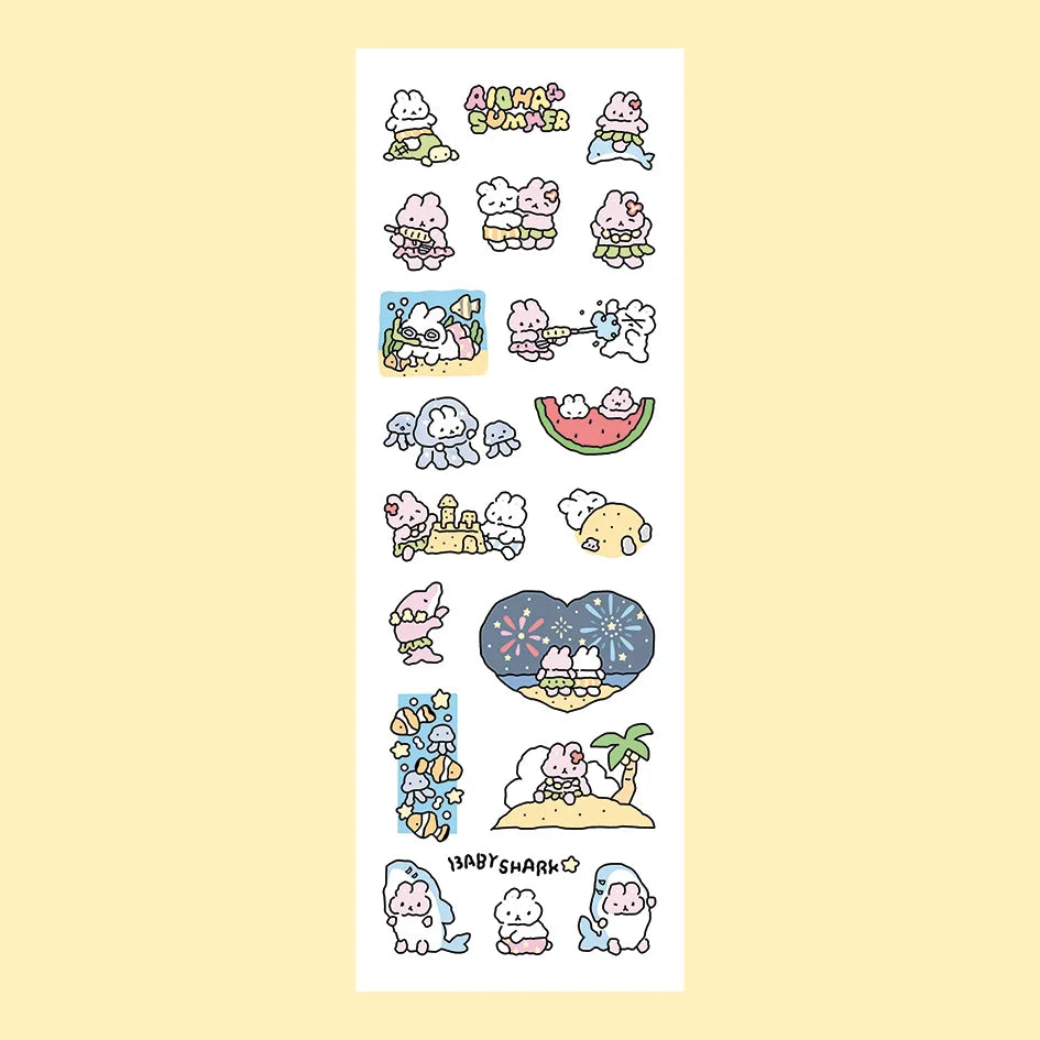 Cute Rabbit Graffiti Stickers ♡ Kawaii Scrapbook Set