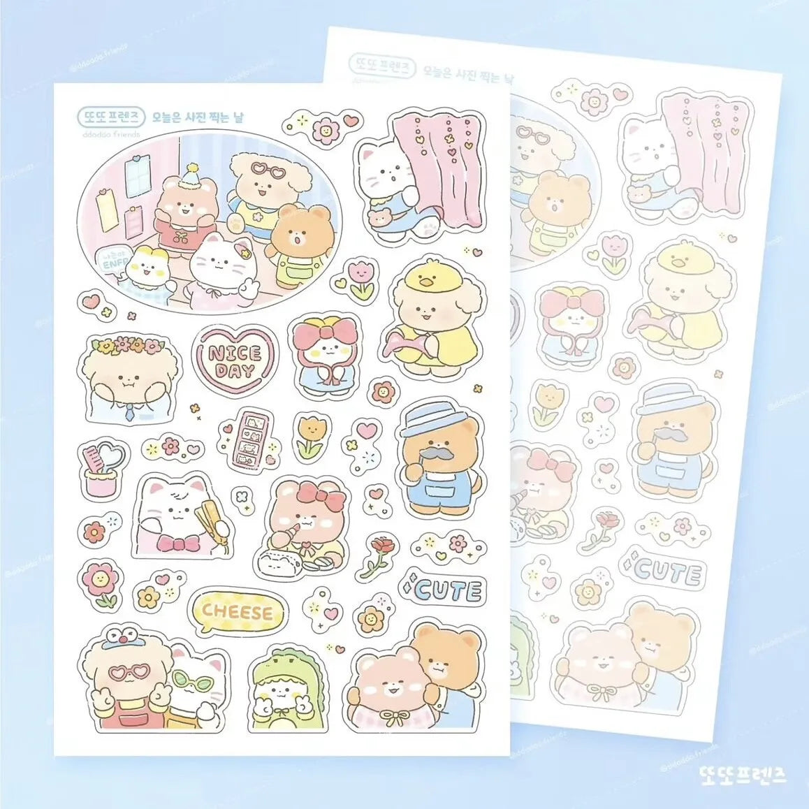 Cute Cartoon Bear Sticker Sheets ♡ Cozy Journal & Planner Stickers