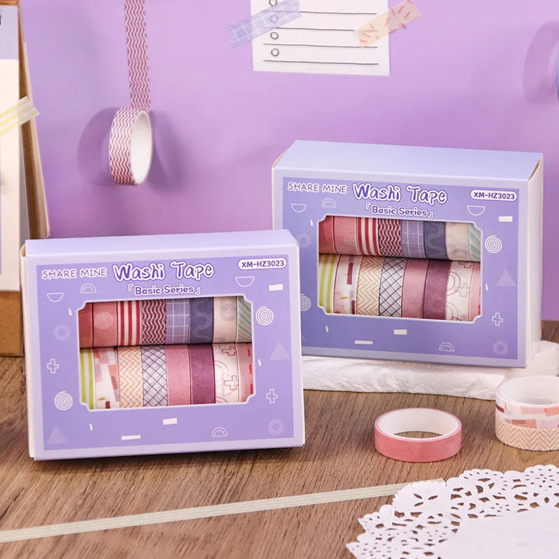 Simple Thin Washi Tape Set (20 Rolls) ♡ Soft Pastel Decor