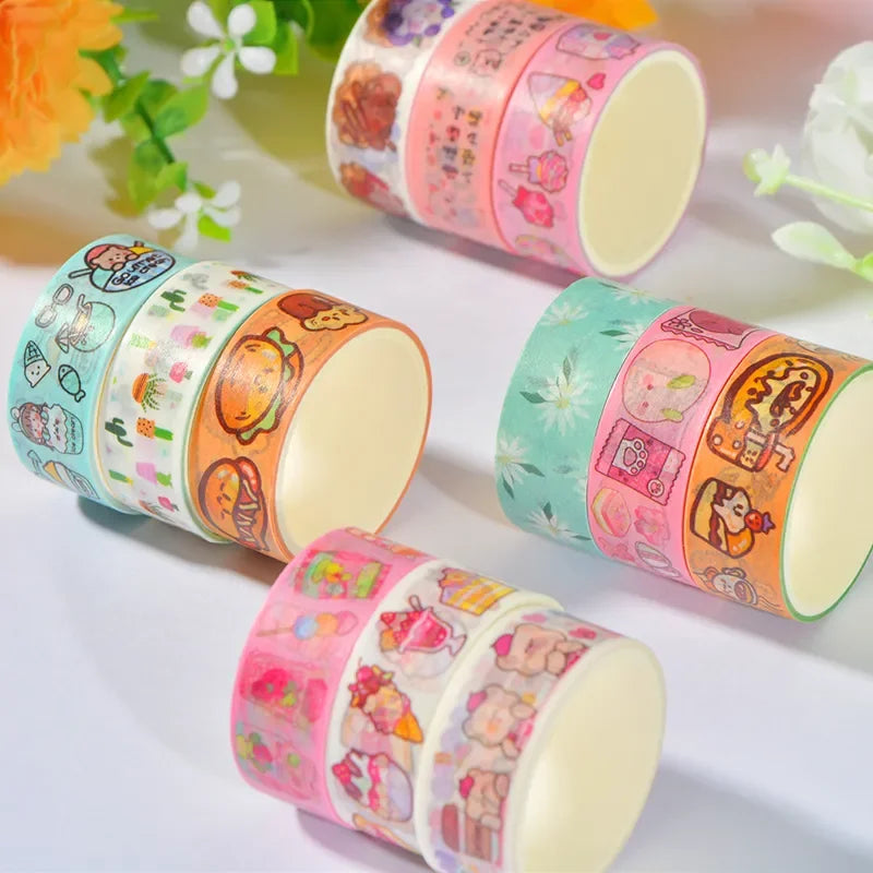 60-Roll Cute Washi Tape Set ♡ Cozy Journaling & Scrapbooking Tapes