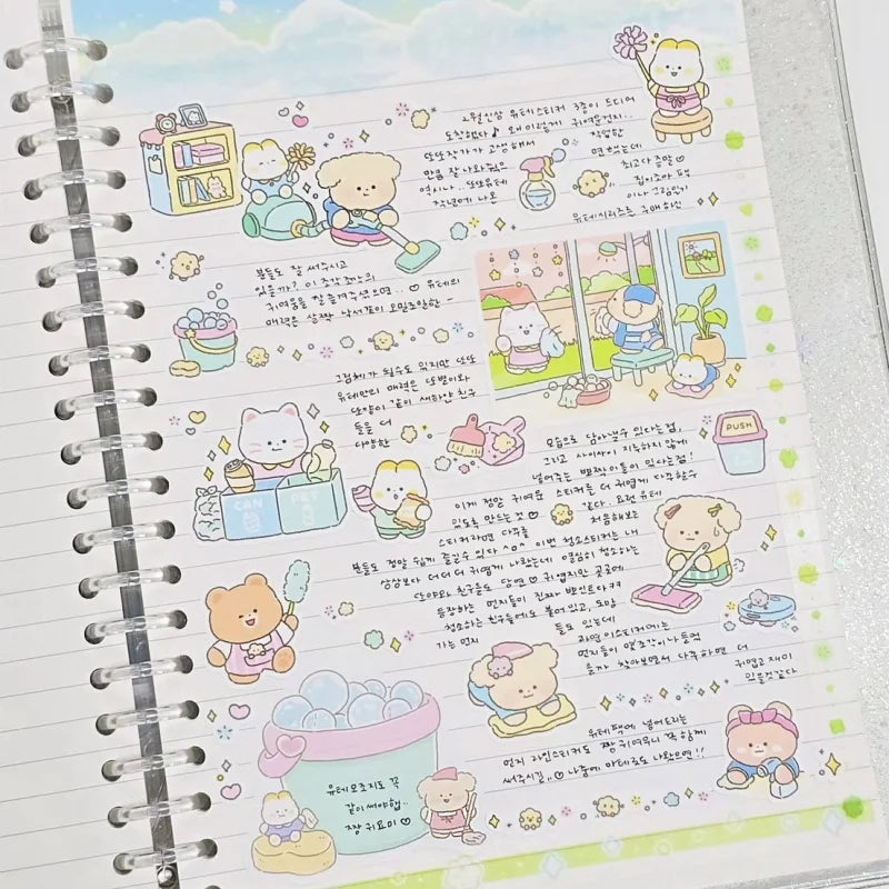 Cute Cartoon Bear Sticker Sheets ♡ Cozy Journal & Planner Stickers