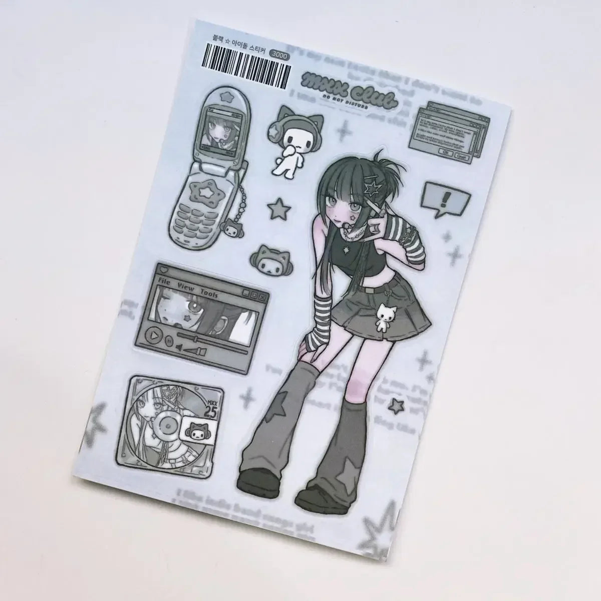 Angel Girl Sticker Set ♡ Soft Pink Korean-Inspired Stickers