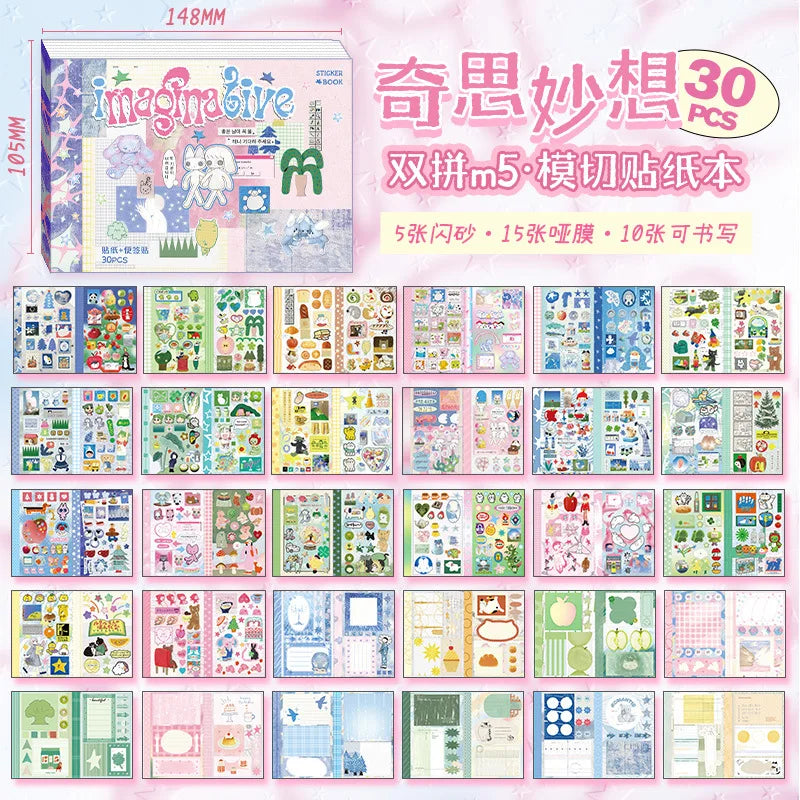 Korean Dual M5 Sticker Book ♡ Kawaii Scrapbook Essentials