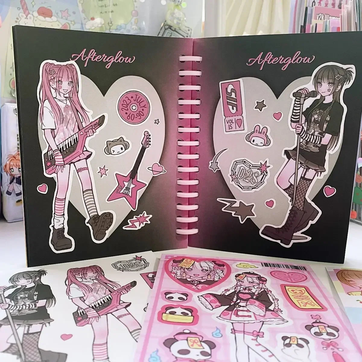 Angel Girl Sticker Set ♡ Soft Pink Korean-Inspired Stickers