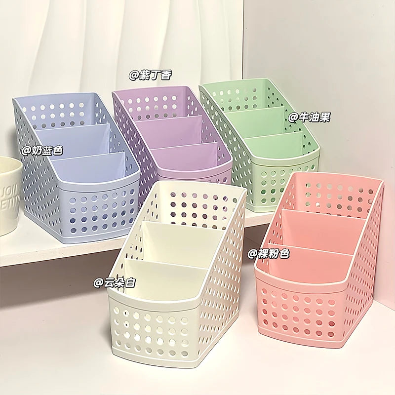 Soft Days Desktop Organizer ♡ Pastel Desk Storage for Stationery & Makeup