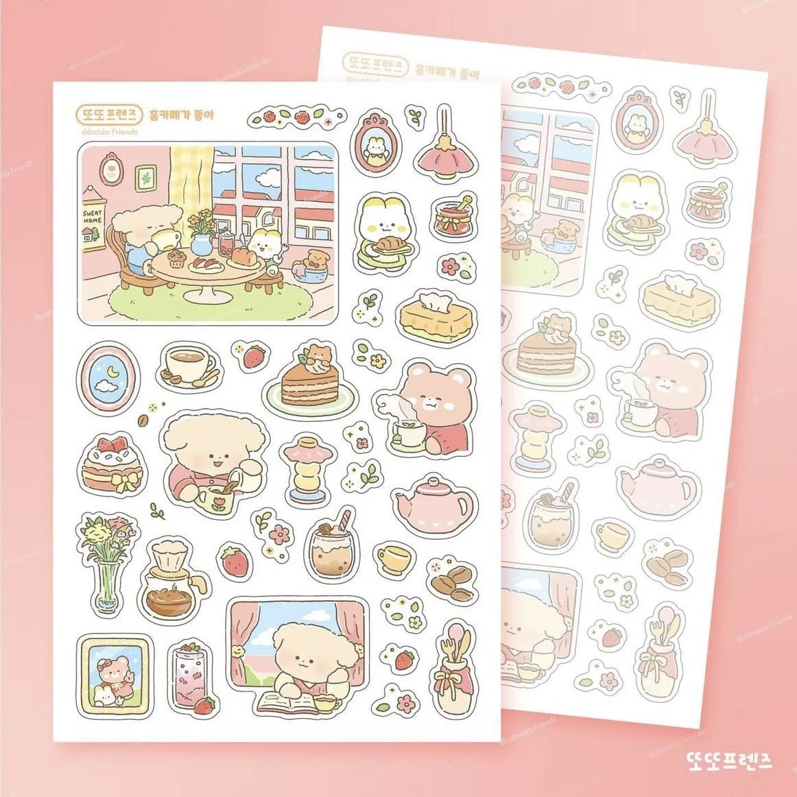 Cute Cartoon Bear Sticker Sheets ♡ Cozy Journal & Planner Stickers