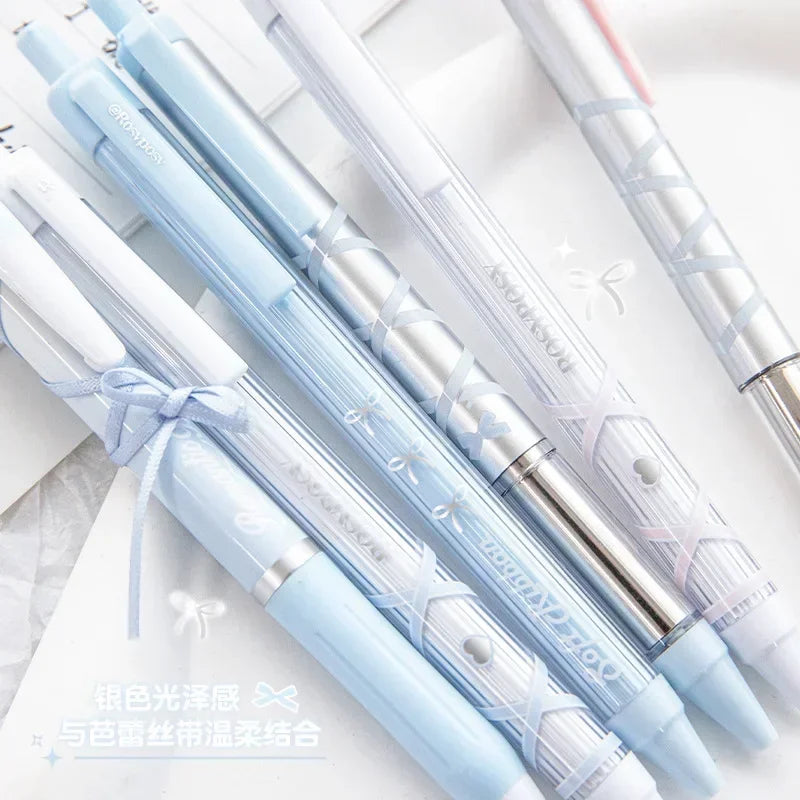 Soft Days Ballet Ribbon Gel Pens ♡ 4-Piece Aesthetic Writing Set