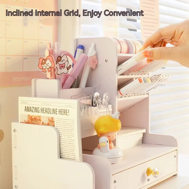 Soft Days Desk Organizer ♡ Multi-Compartment Storage