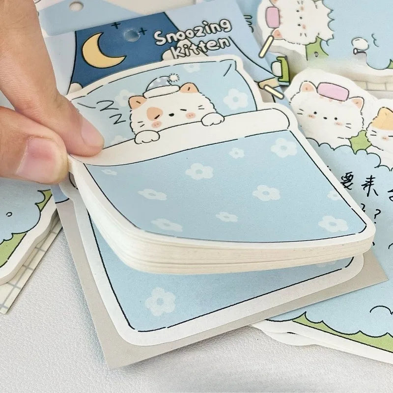 Soft Days Cloud Cat Sticky Notes ♡ Cute Memo Pads