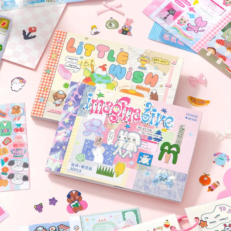 Korean Dual M5 Sticker Book ♡ Kawaii Scrapbook Essentials