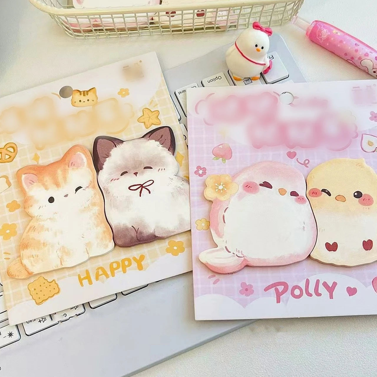 Soft Days Animal Sticky Notes ♡ 20-Sheet Cute Memo Set