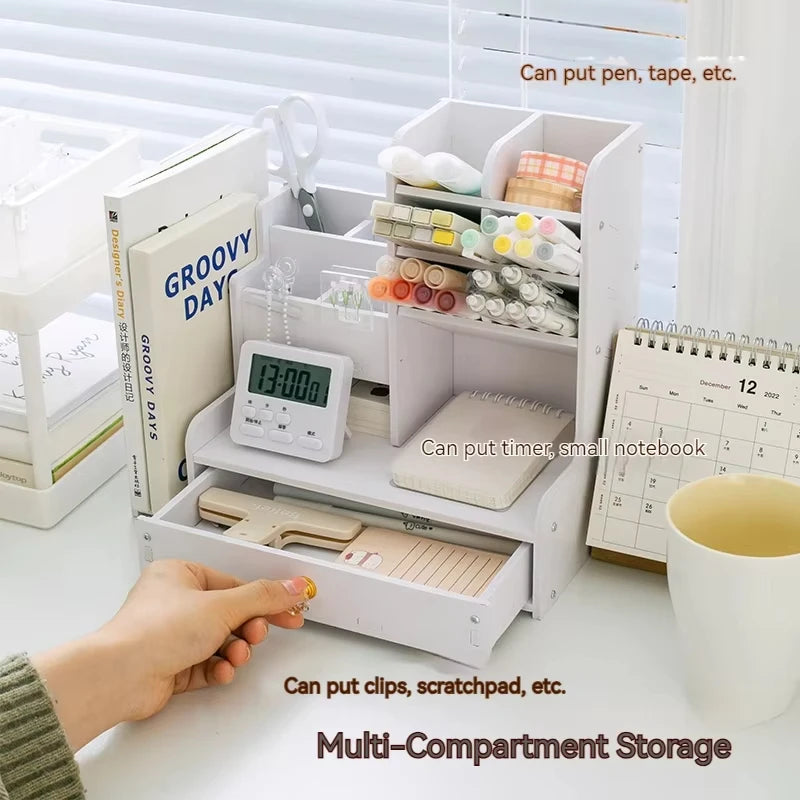 Soft Days Desk Organizer ♡ Multi-Compartment Storage