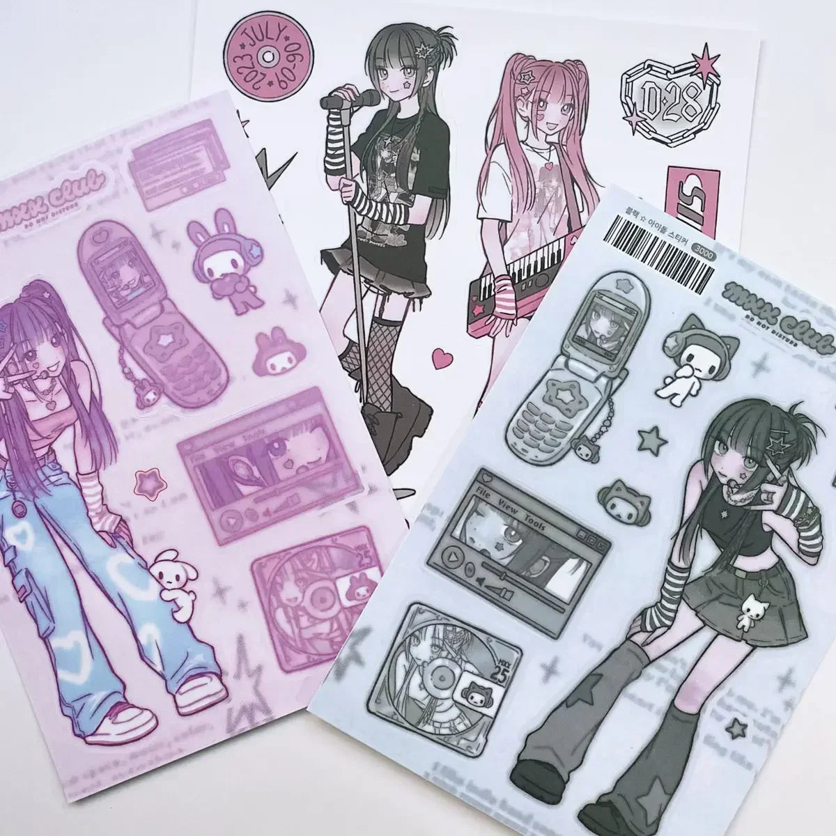 Angel Girl Sticker Set ♡ Soft Pink Korean-Inspired Stickers