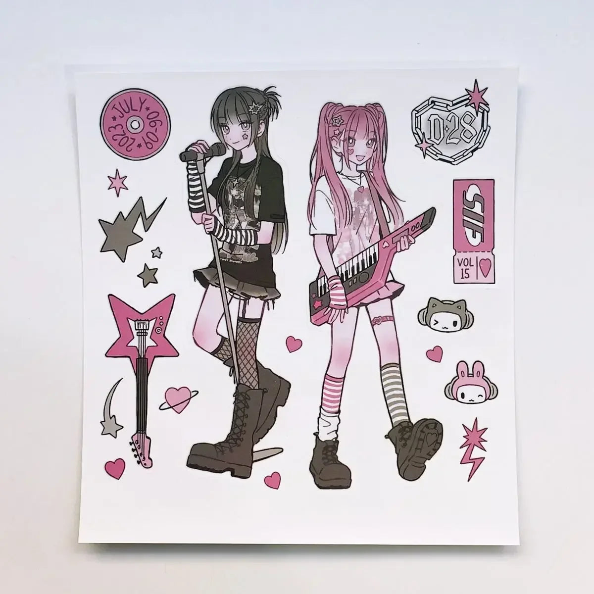 Angel Girl Sticker Set ♡ Soft Pink Korean-Inspired Stickers