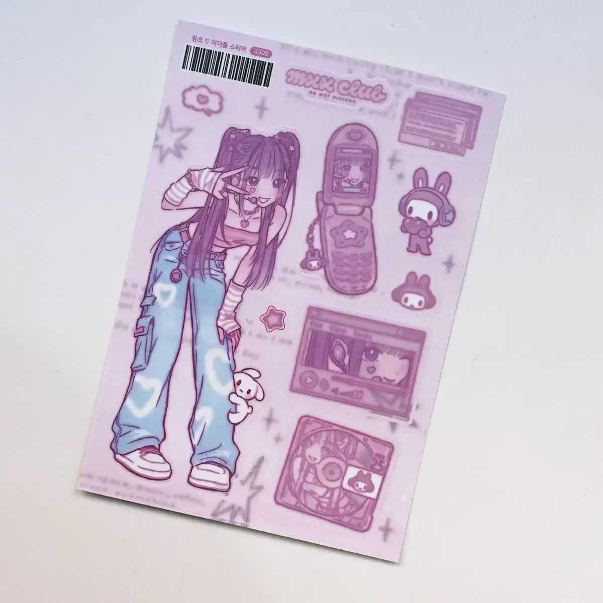 Angel Girl Sticker Set ♡ Soft Pink Korean-Inspired Stickers
